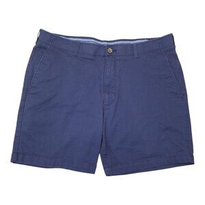 Haggar Mens Coastal Comfort Shorts 38 Blue Cotton Spandex